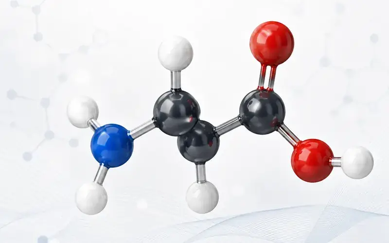 3D illustration of an amino acid molecule