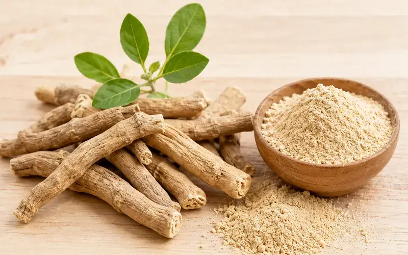 Ashwagandha root and powder