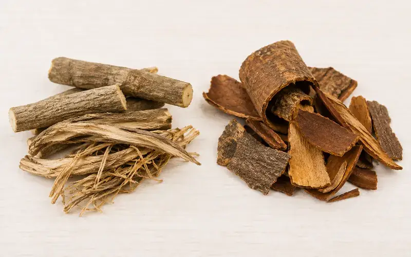 Dried roots and bark